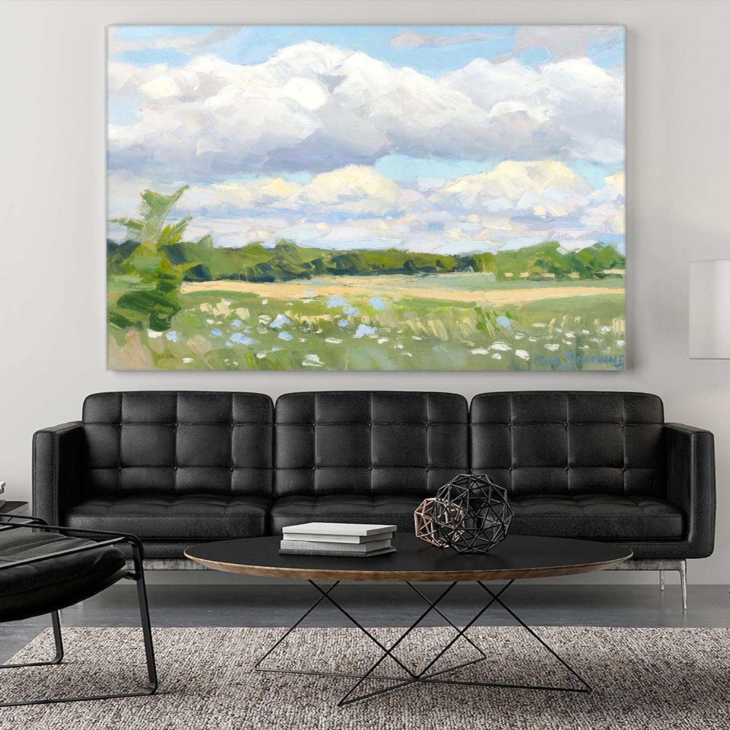 Blue Chickory Fields by Ron Simpkins on GIANT ART - blue landscape