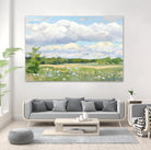 Blue Chickory Fields by Ron Simpkins on GIANT ART - blue landscape