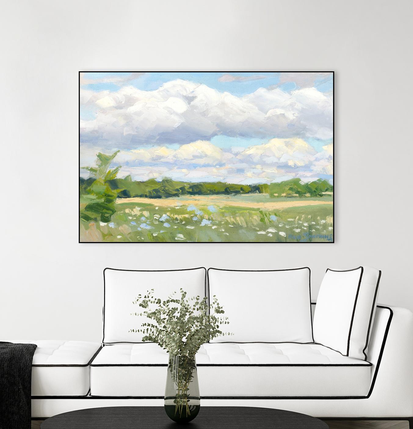 Blue Chickory Fields by Ron Simpkins on GIANT ART - blue landscape