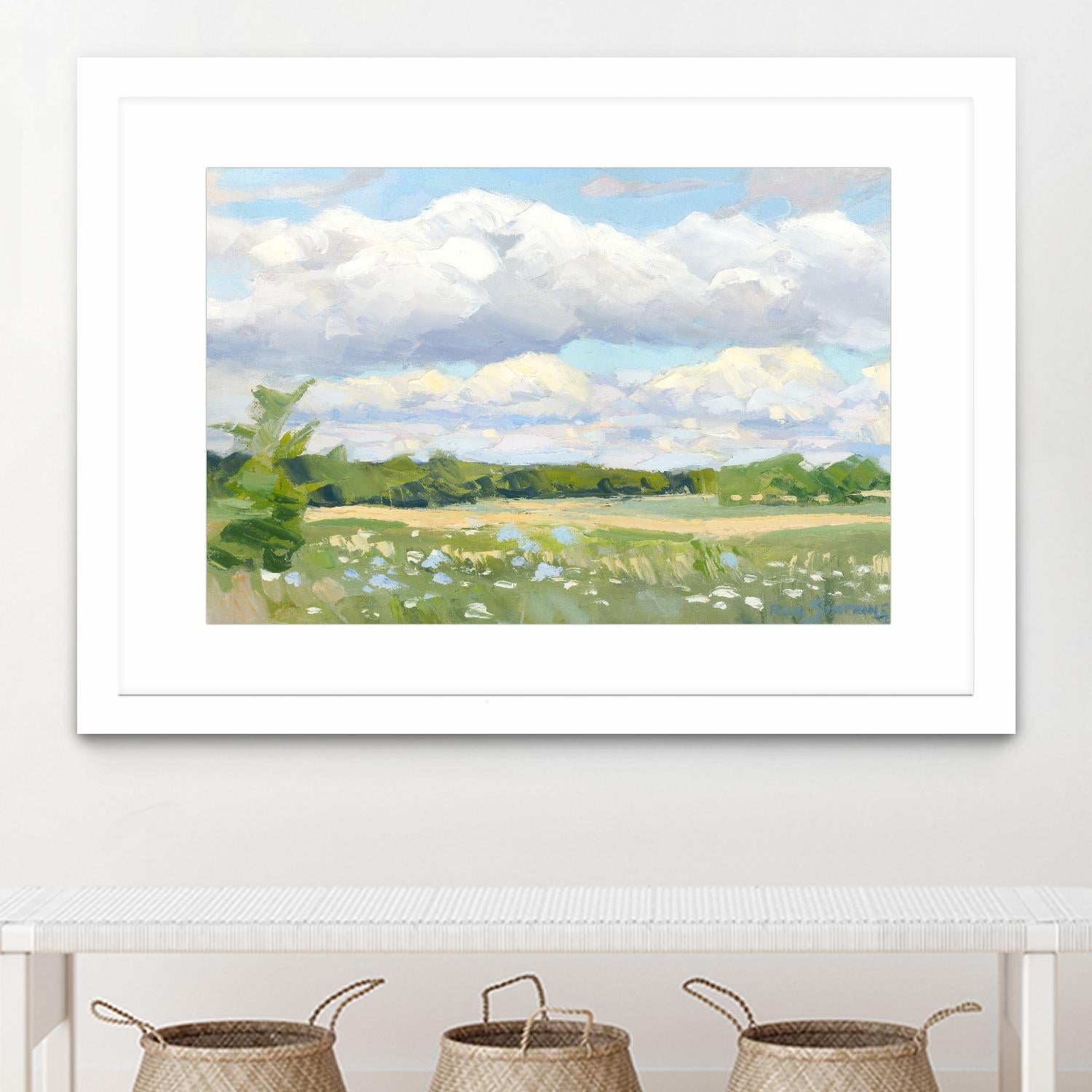 Blue Chickory Fields by Ron Simpkins on GIANT ART - green landscape canadien