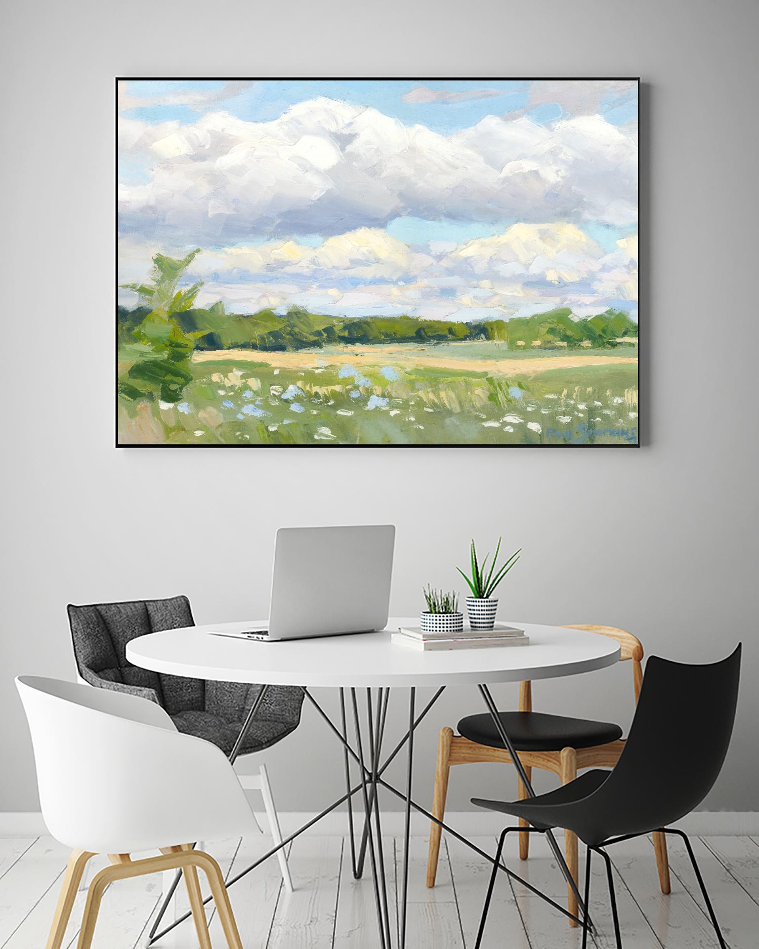 Blue Chickory Fields by Ron Simpkins on GIANT ART - blue landscape