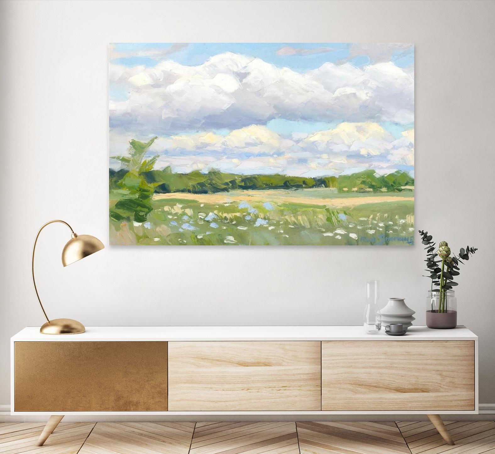 Blue Chickory Fields by Ron Simpkins on GIANT ART - green landscape canadien