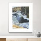 Blue Shadows by Ron Simpkins on GIANT ART - blue landscape rivière