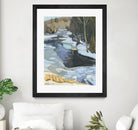 Blue Shadows by Ron Simpkins on GIANT ART - blue landscape rivière