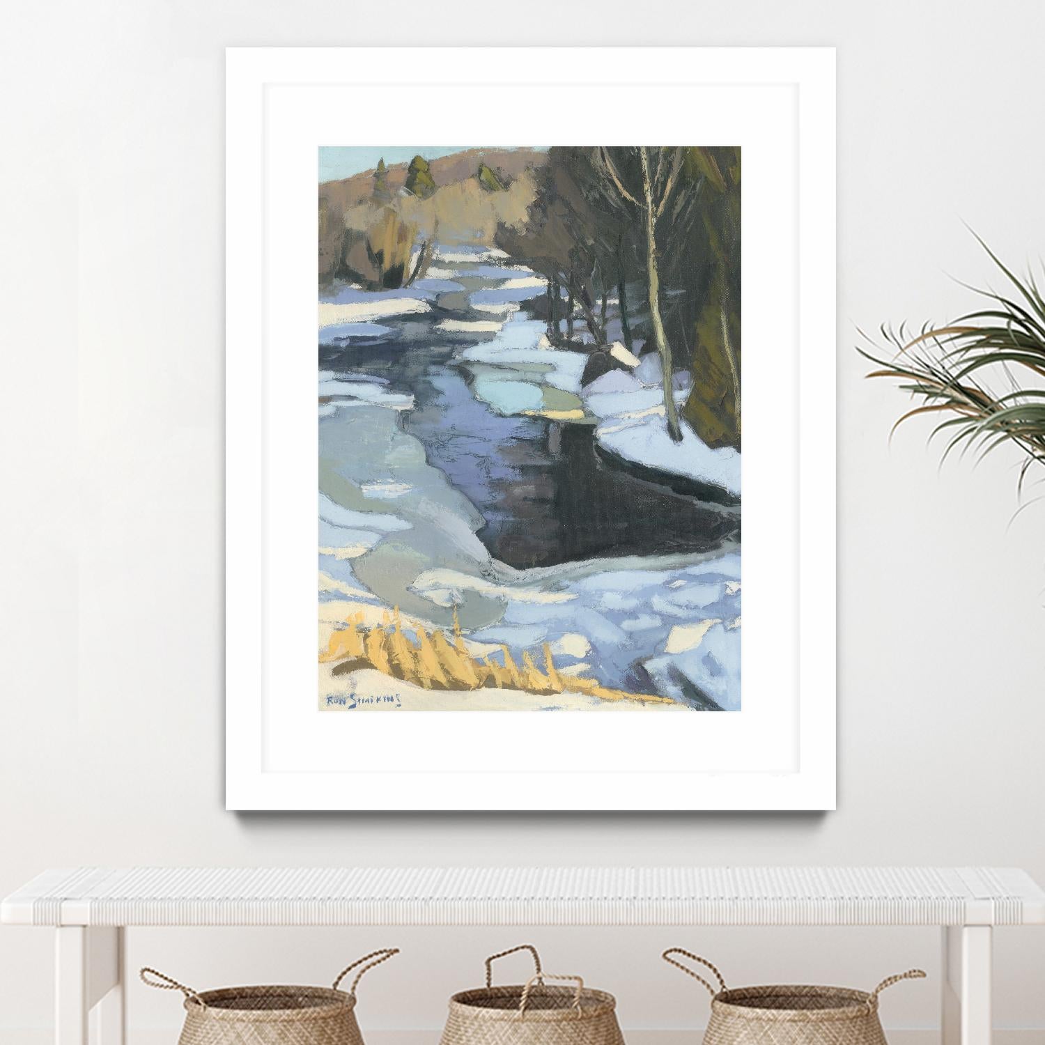 Blue Shadows by Ron Simpkins on GIANT ART - blue landscape rivière