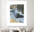 Blue Shadows by Ron Simpkins on GIANT ART - blue landscape rivière