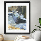 Blue Shadows by Ron Simpkins on GIANT ART - blue landscape rivière