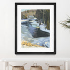 Blue Shadows by Ron Simpkins on GIANT ART - blue landscape rivière