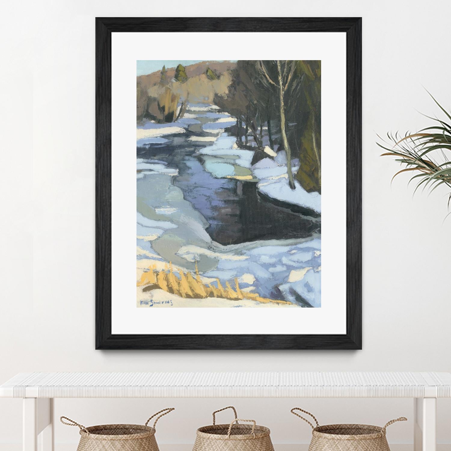 Blue Shadows by Ron Simpkins on GIANT ART - blue landscape rivière