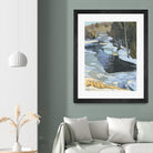 Blue Shadows by Ron Simpkins on GIANT ART - blue landscape rivière