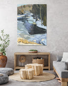 Blue Shadows by Ron Simpkins on GIANT ART - blue landscape rivière