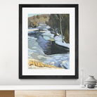 Blue Shadows by Ron Simpkins on GIANT ART - blue landscape rivière