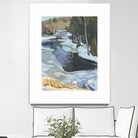 Blue Shadows by Ron Simpkins on GIANT ART - blue landscape rivière