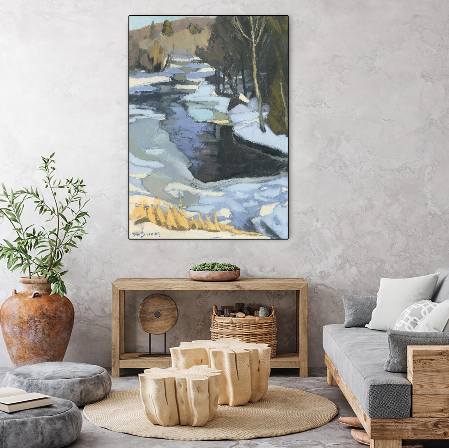 Blue Shadows by Ron Simpkins on GIANT ART - blue landscape