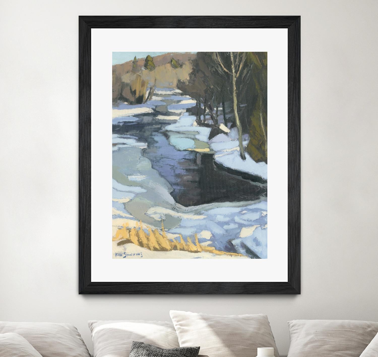 Blue Shadows by Ron Simpkins on GIANT ART - blue landscape rivière