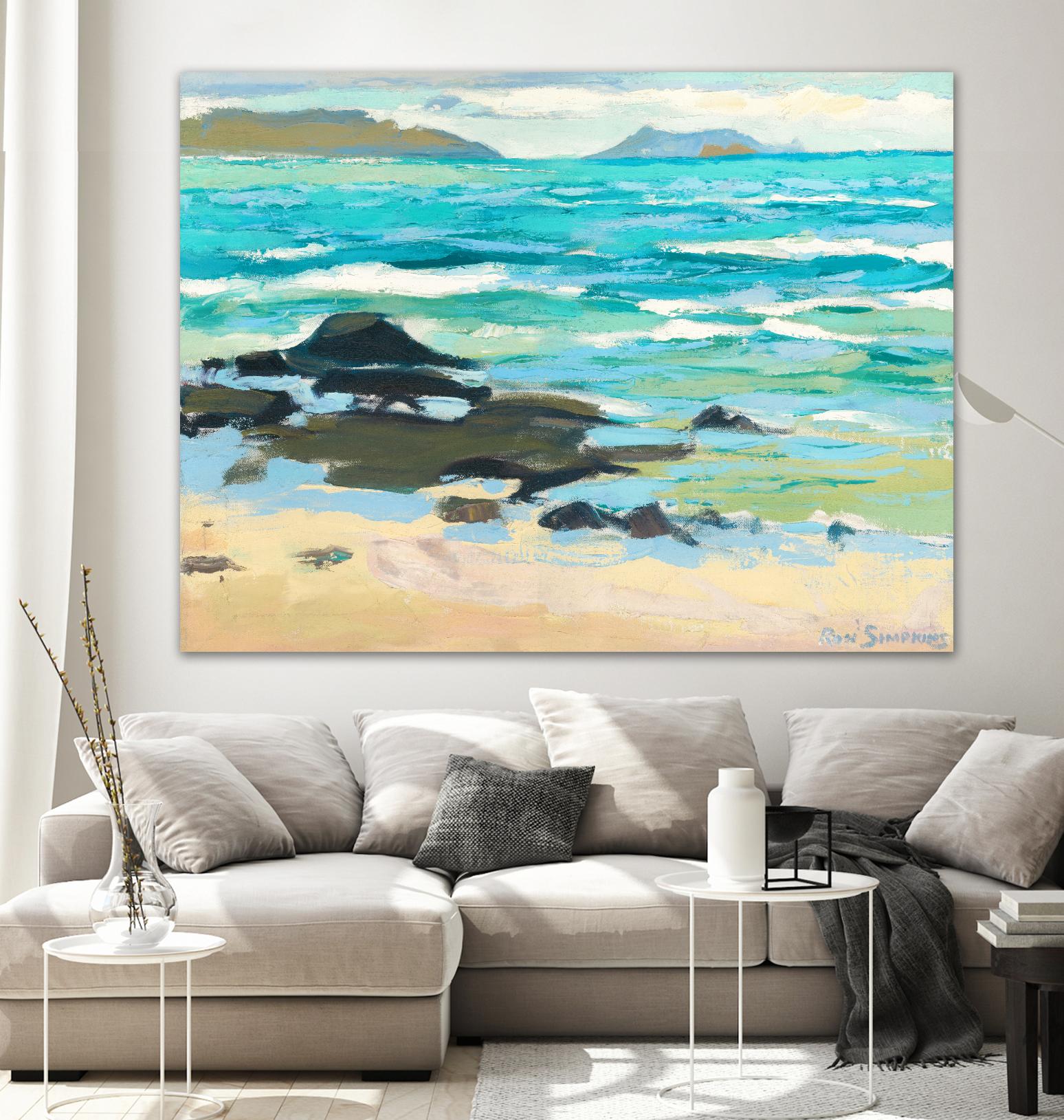 Hawaii 5.0 by Ron Simpkins on GIANT ART - grey sea scene