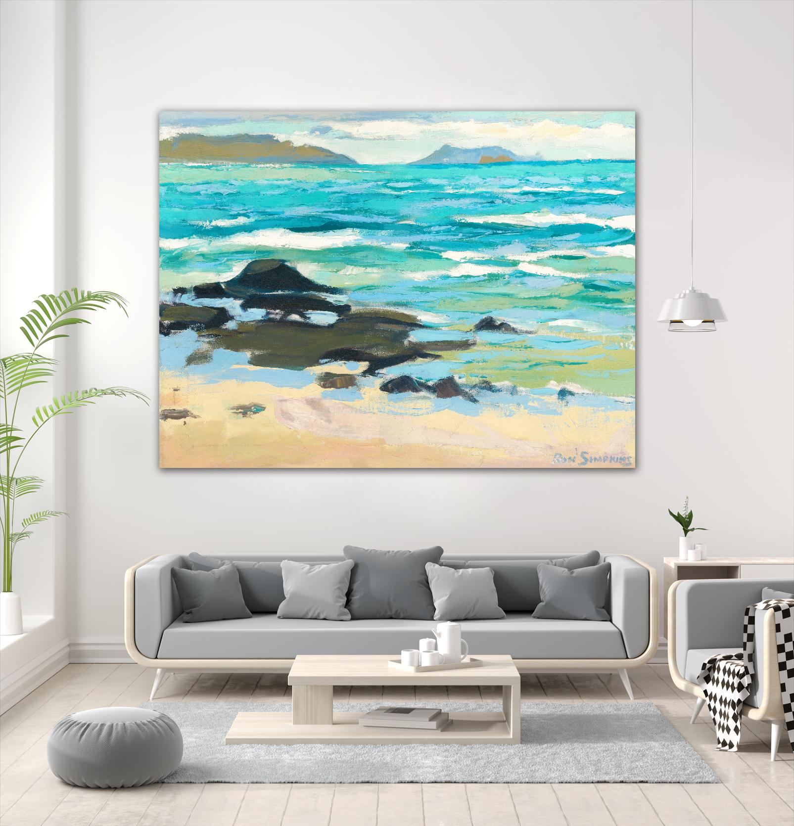 Hawaii 5.0 by Ron Simpkins on GIANT ART - grey sea scene