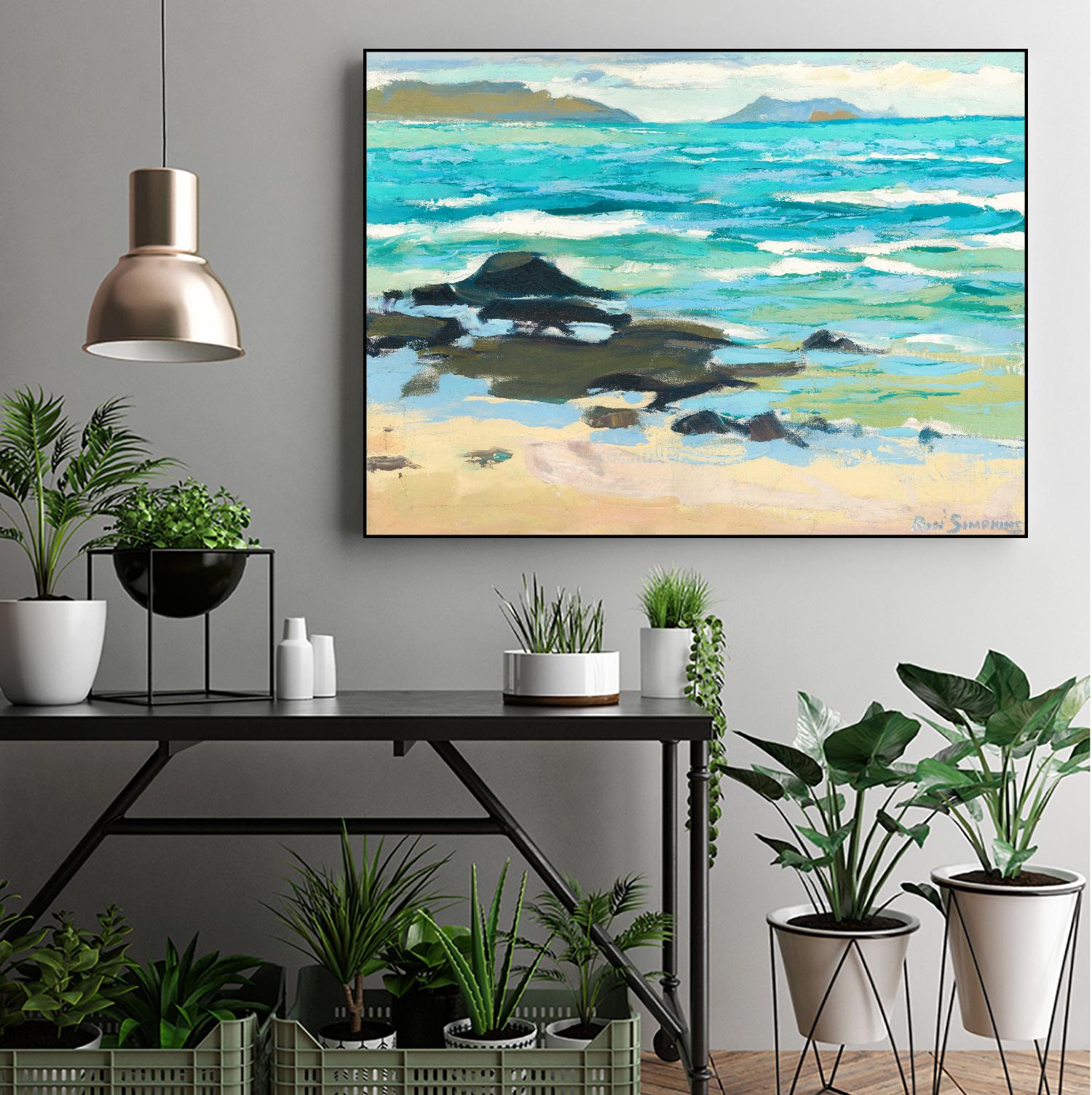 Hawaii 5.0 by Ron Simpkins on GIANT ART - grey sea scene