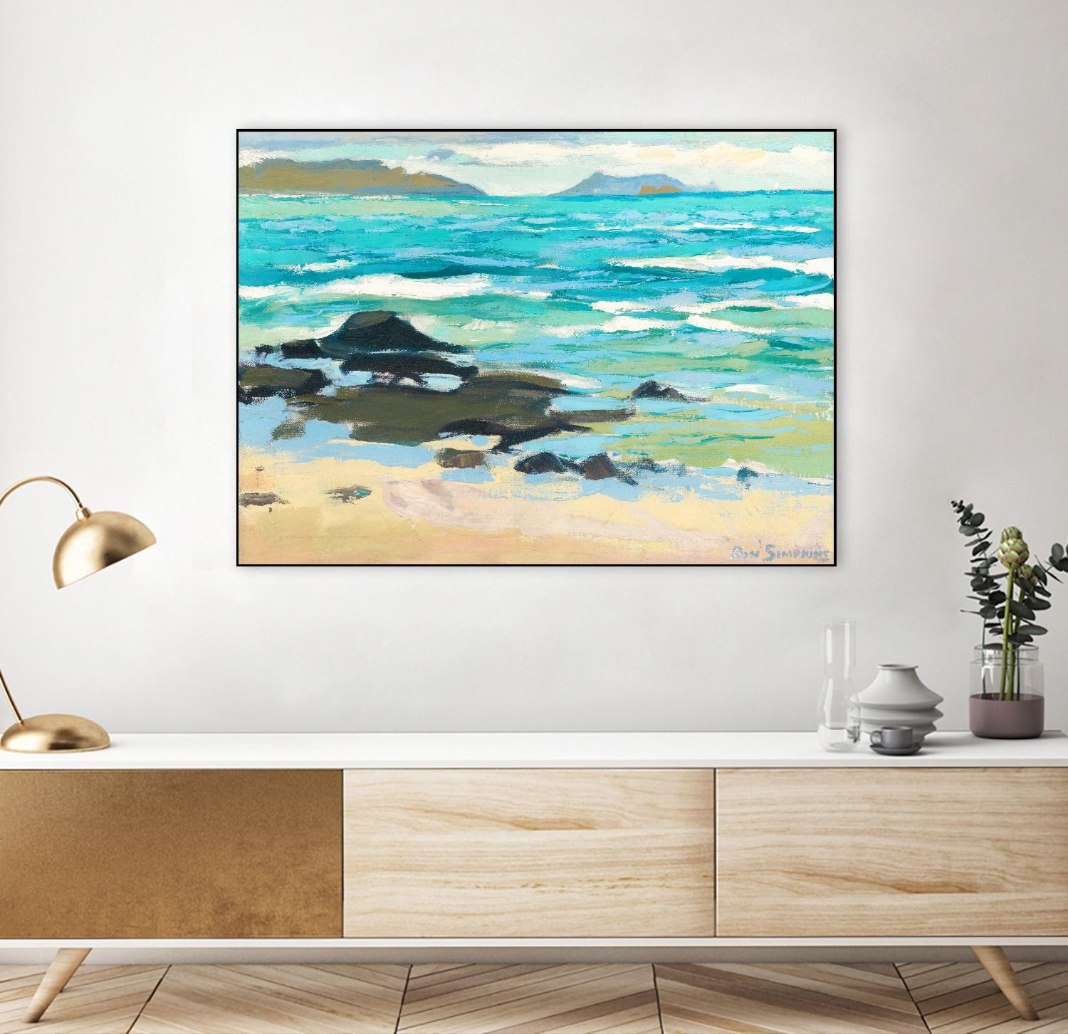 Hawaii 5.0 by Ron Simpkins on GIANT ART - grey sea scene