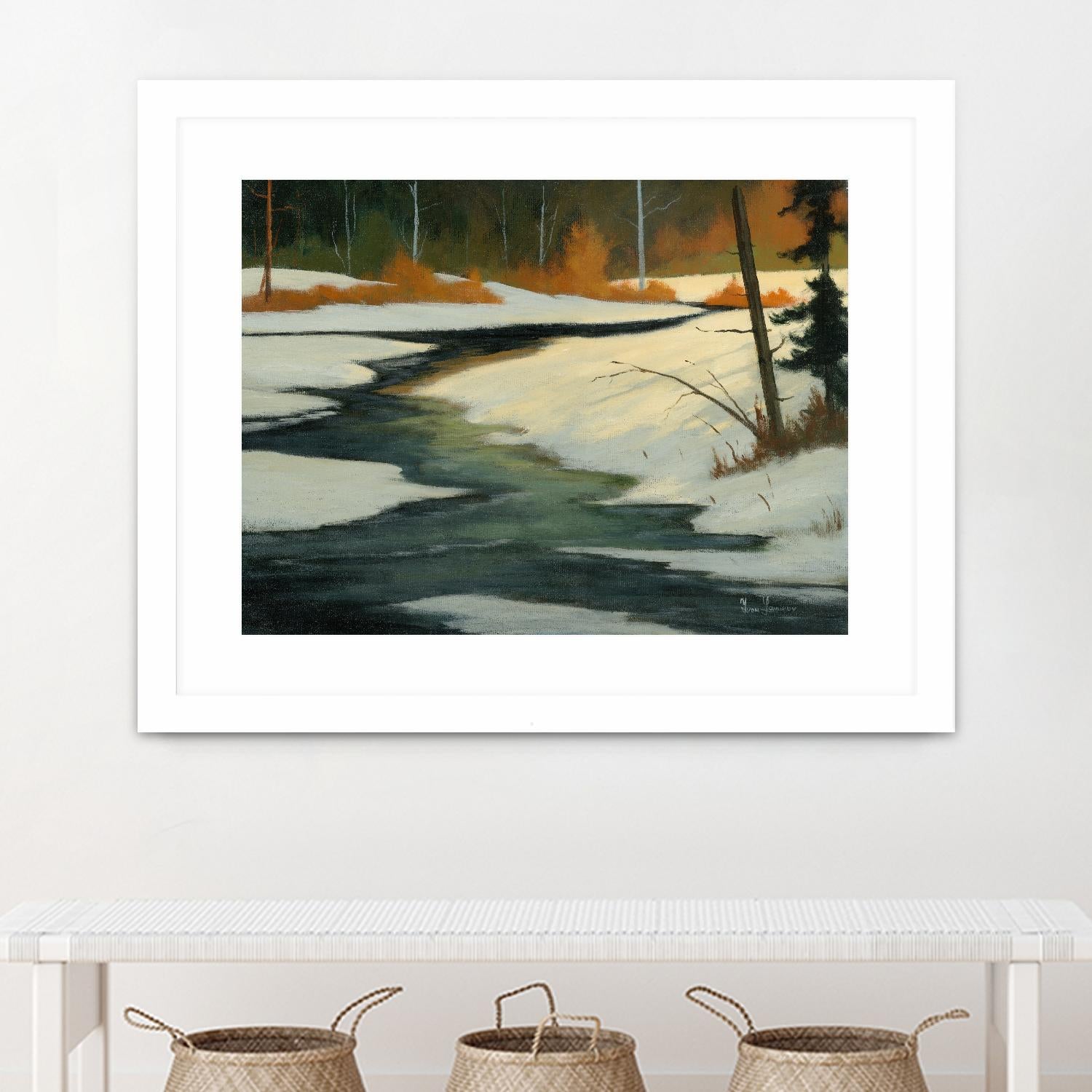 Un petit coin caché by Yvon Lemieux on GIANT ART - green landscape artistes du québec