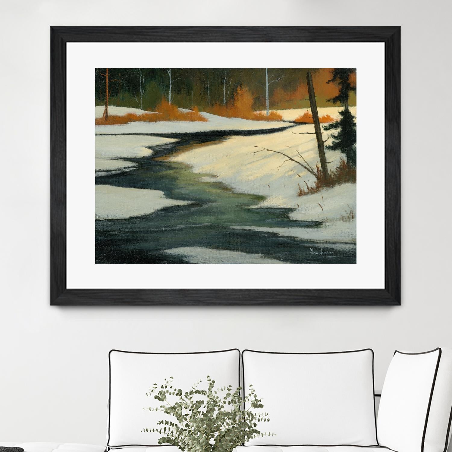 Un petit coin caché by Yvon Lemieux on GIANT ART - green landscape artistes du québec