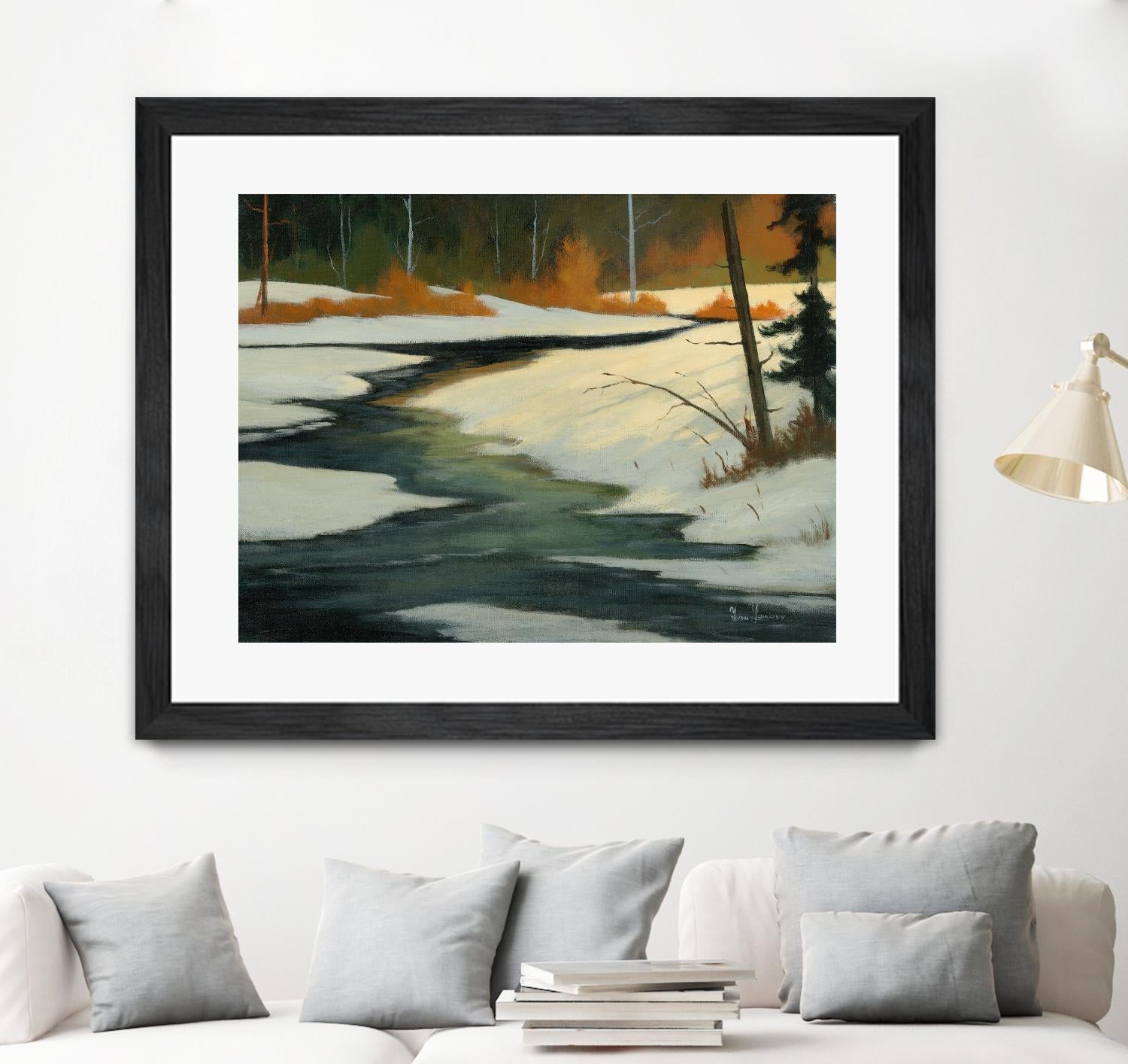 Un petit coin caché by Yvon Lemieux on GIANT ART - green landscape artistes du québec