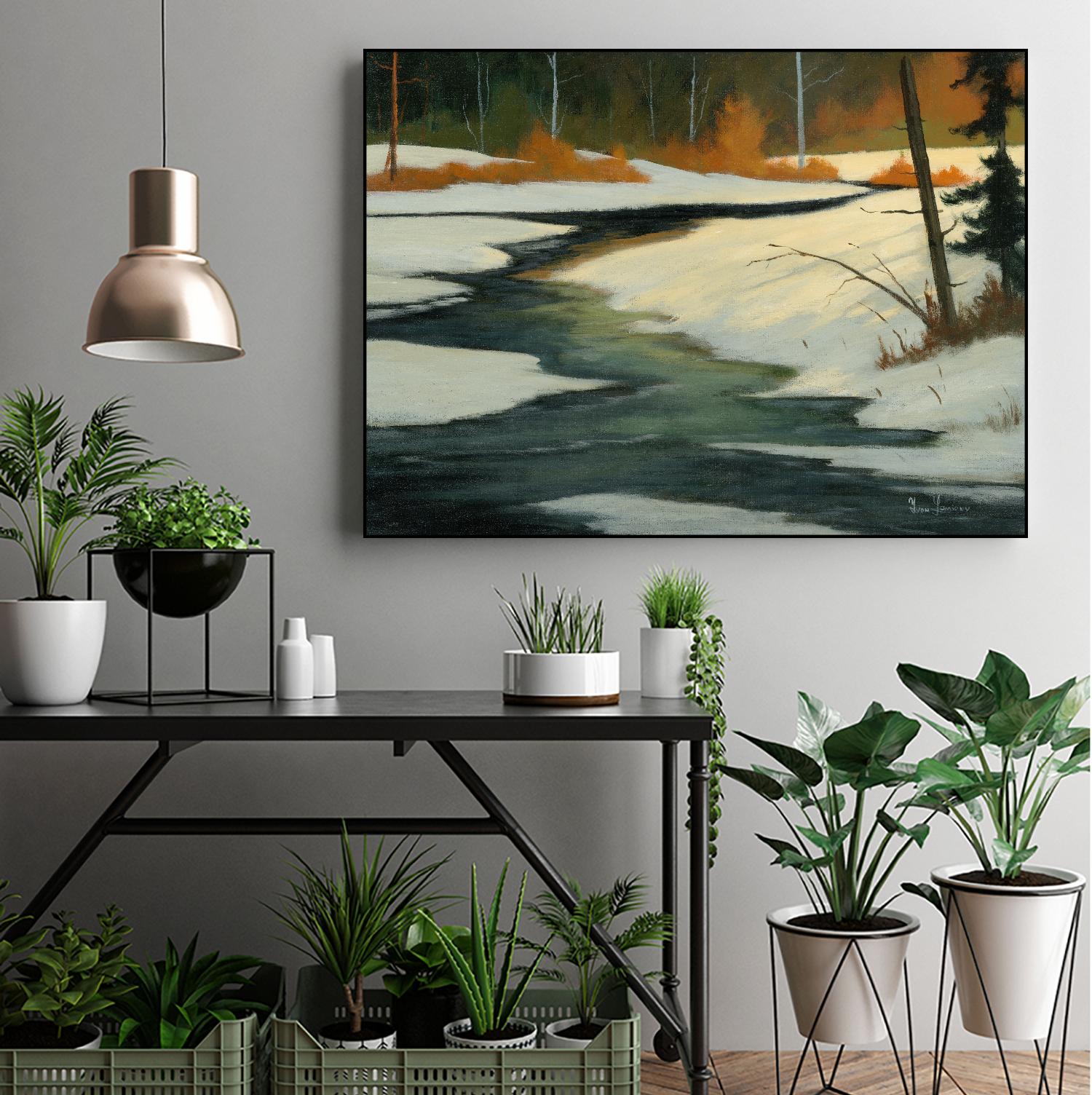 Un petit coin caché by Yvon Lemieux on GIANT ART - green landscape