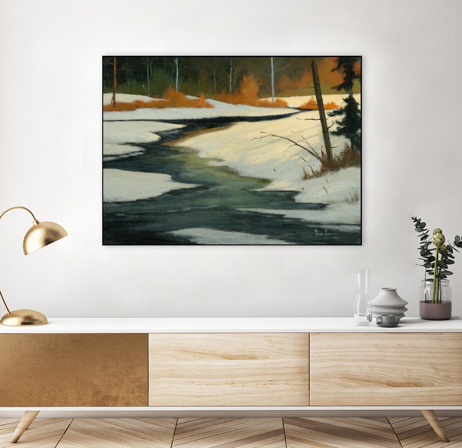 Un petit coin caché by Yvon Lemieux on GIANT ART - green landscape