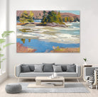 Little Running River by Ron Simpkins on GIANT ART - blue landscape