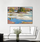 Little Running River by Ron Simpkins on GIANT ART - blue landscape