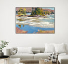 Little Running River by Ron Simpkins on GIANT ART - blue landscape