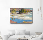 Little Running River by Ron Simpkins on GIANT ART - blue landscape