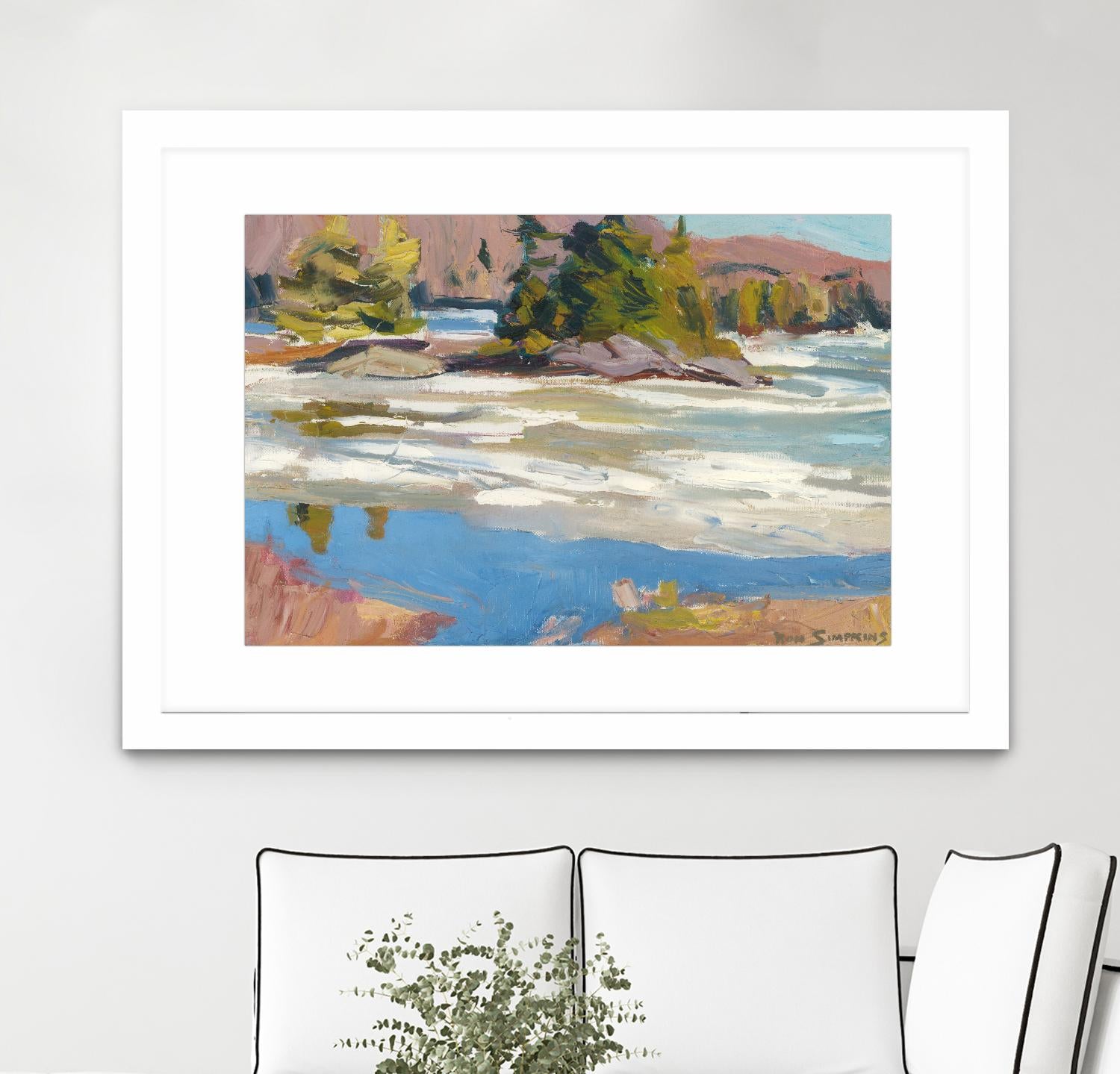 Little Running River by Ron Simpkins on GIANT ART - green landscape canadiens