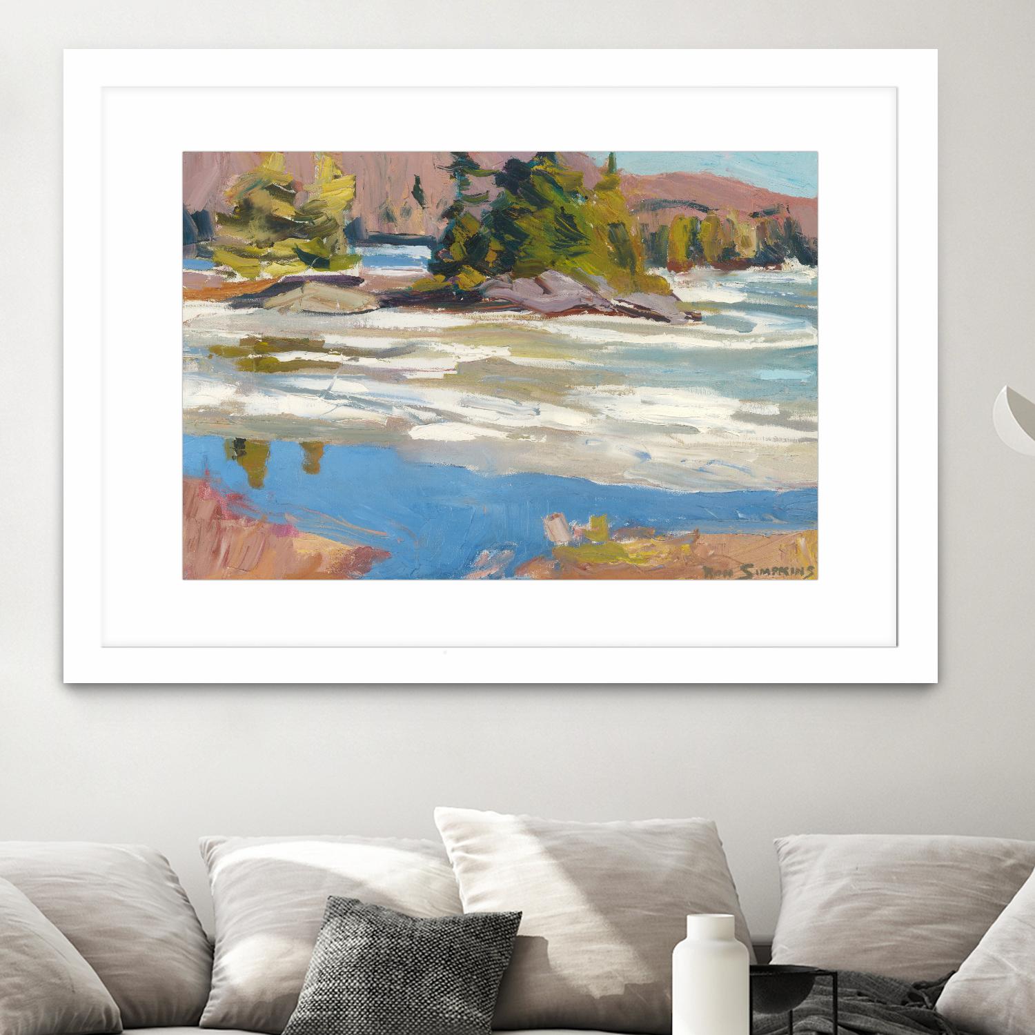 Little Running River by Ron Simpkins on GIANT ART - green landscape canadiens