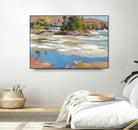 Little Running River by Ron Simpkins on GIANT ART - blue landscape