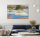 Little Running River by Ron Simpkins on GIANT ART - blue landscape