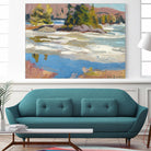 Little Running River by Ron Simpkins on GIANT ART - blue landscape