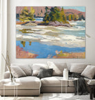 Little Running River by Ron Simpkins on GIANT ART - blue landscape