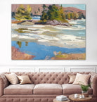 Little Running River by Ron Simpkins on GIANT ART - blue landscape