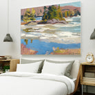 Little Running River by Ron Simpkins on GIANT ART - blue landscape