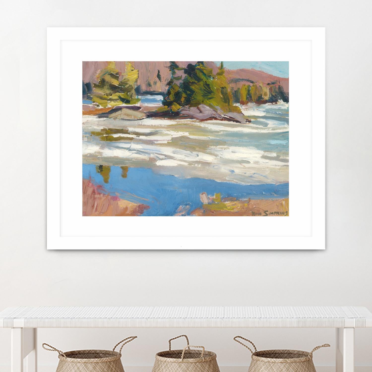 Little Running River by Ron Simpkins on GIANT ART - green landscape canadien