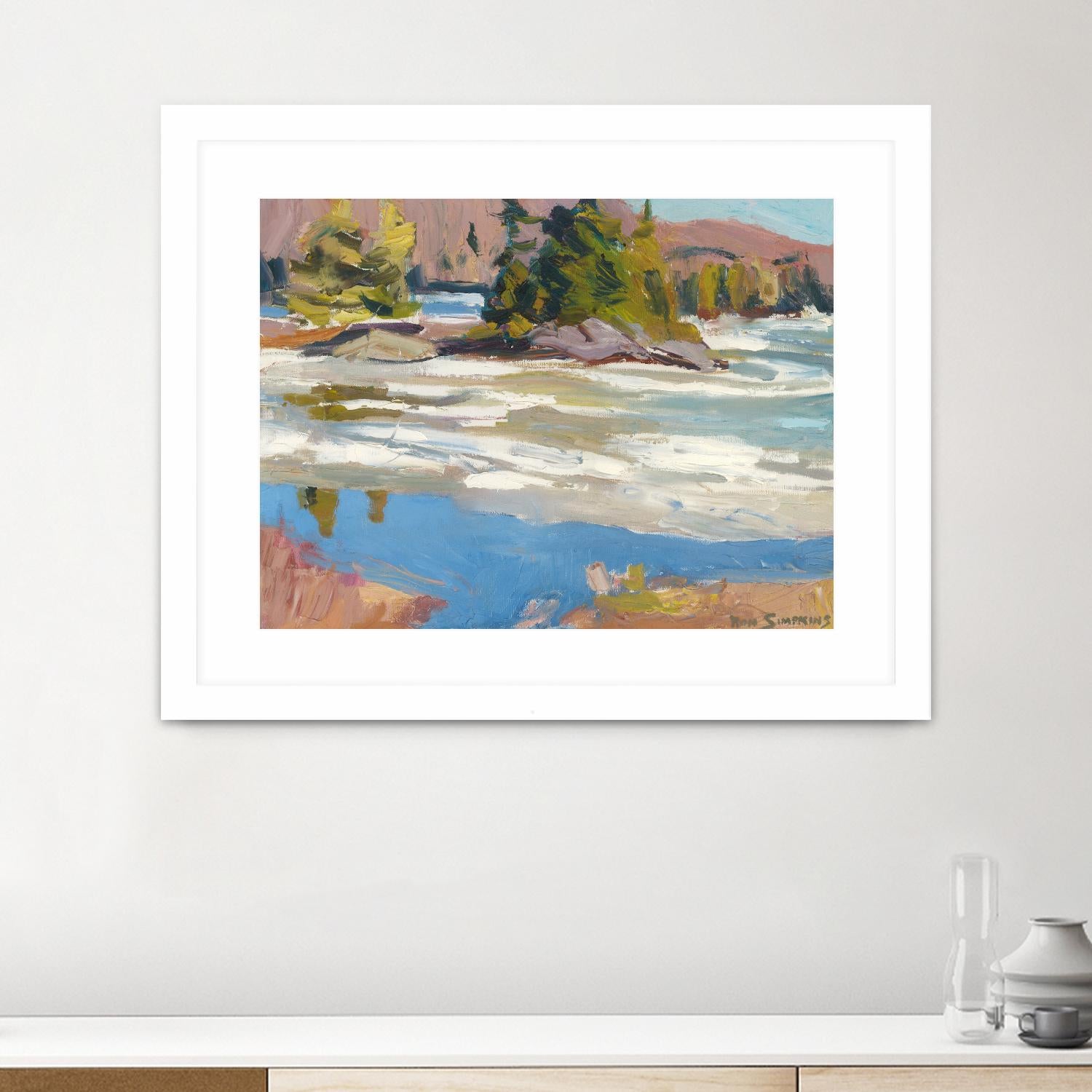 Little Running River by Ron Simpkins on GIANT ART - green landscape canadien