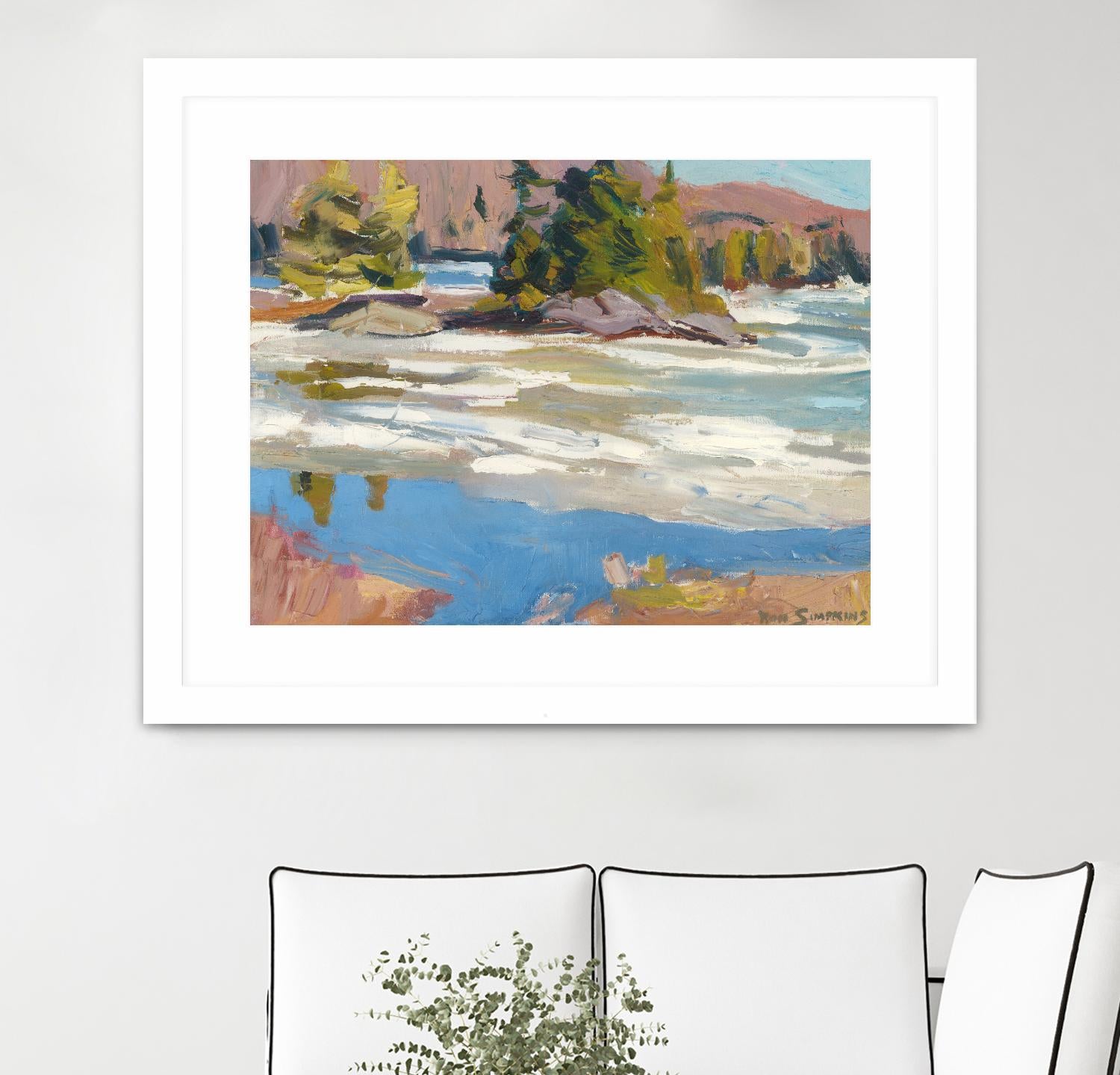 Little Running River by Ron Simpkins on GIANT ART - green landscape canadien