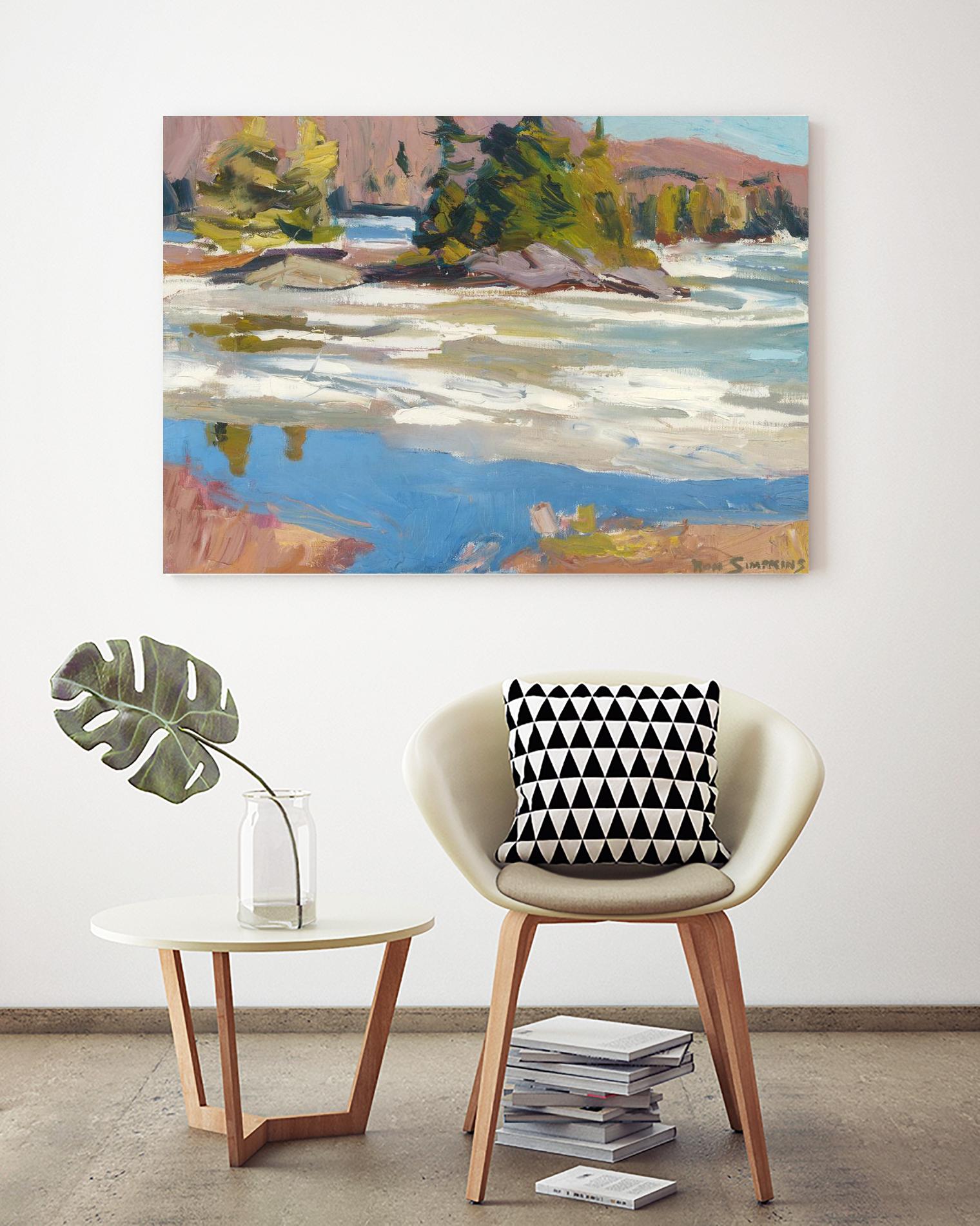 Little Running River by Ron Simpkins on GIANT ART - green landscape canadien