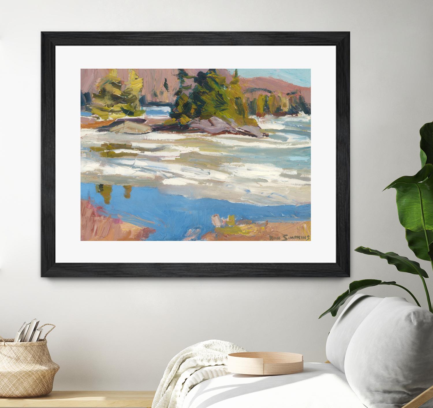 Little Running River by Ron Simpkins on GIANT ART - green landscape canadien