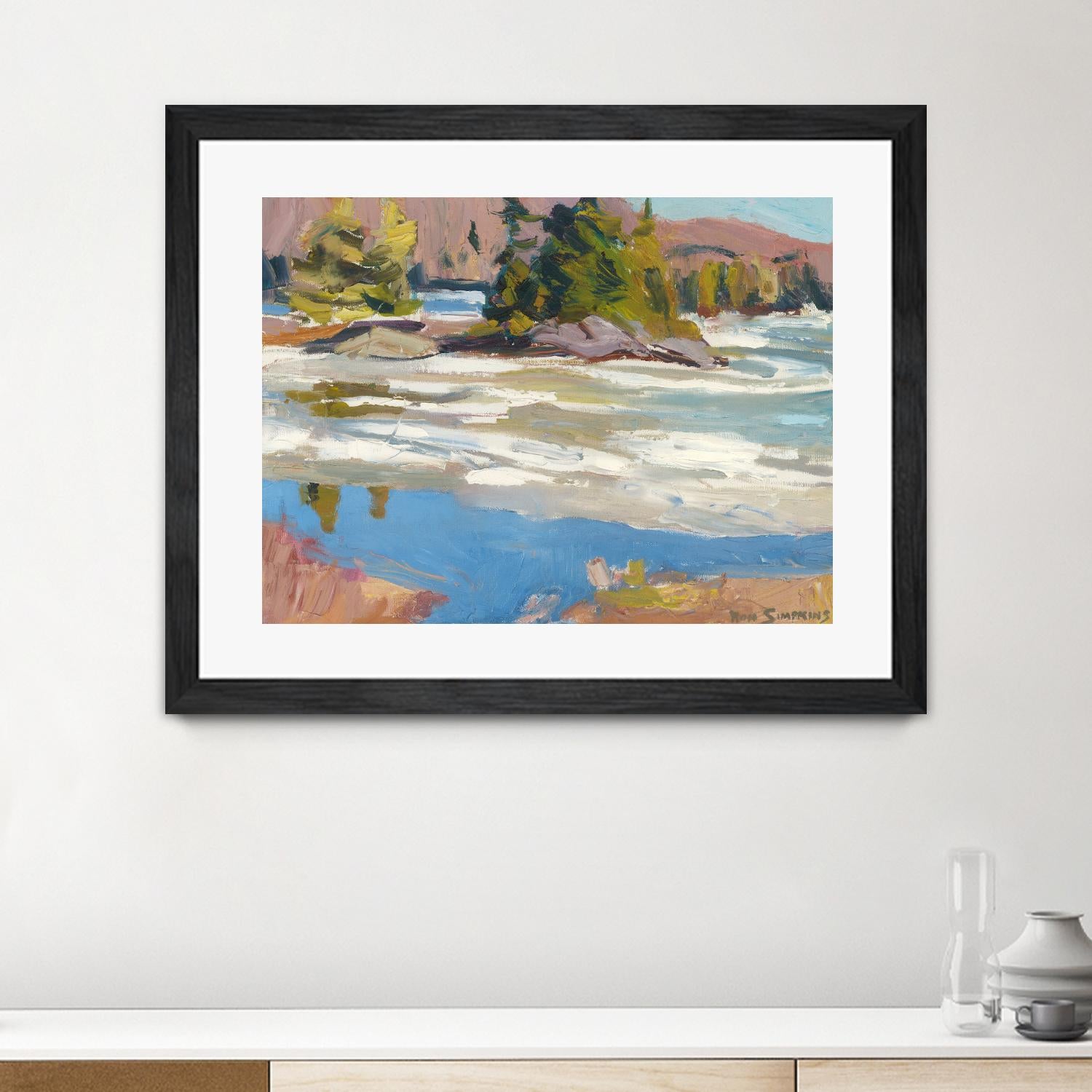 Little Running River by Ron Simpkins on GIANT ART - green landscape canadien