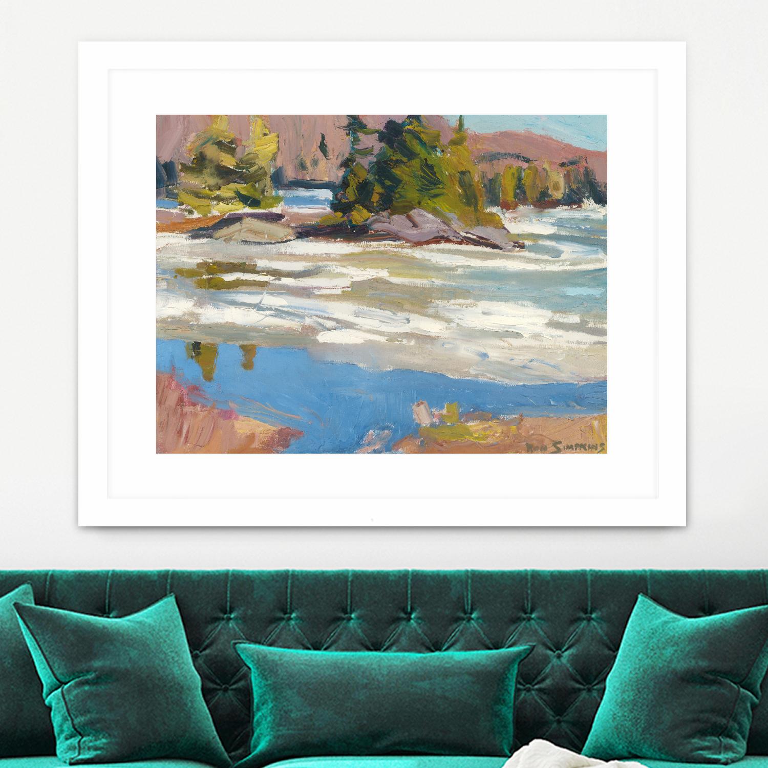 Little Running River by Ron Simpkins on GIANT ART - green landscape canadien