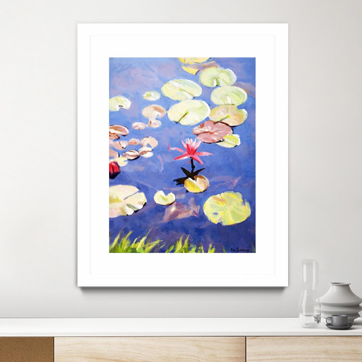 Nature's Beauty is Simple by Ron Simpkins on GIANT ART - green botanical water lilies