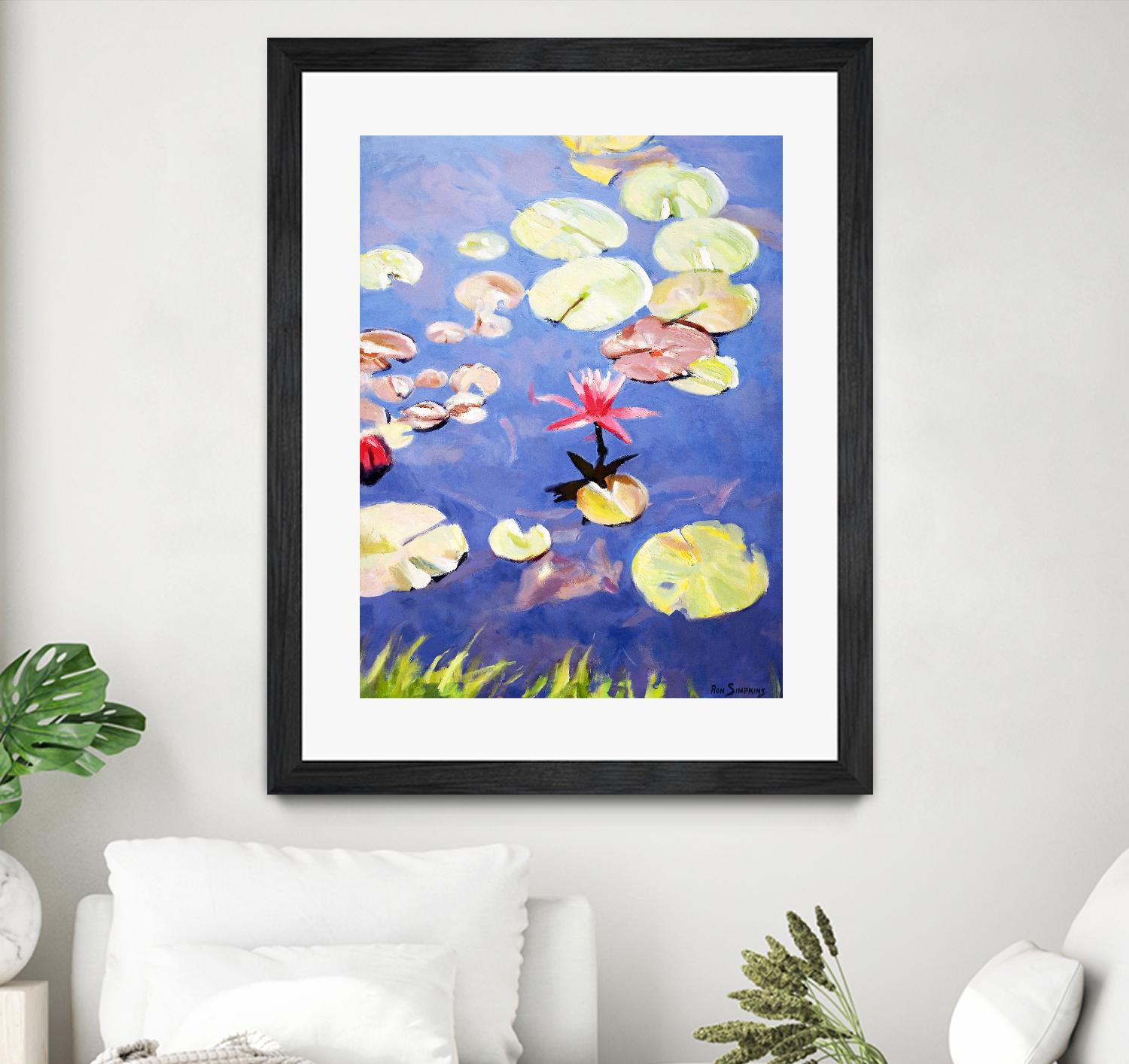 Nature's Beauty is Simple by Ron Simpkins on GIANT ART - green botanical water lilies