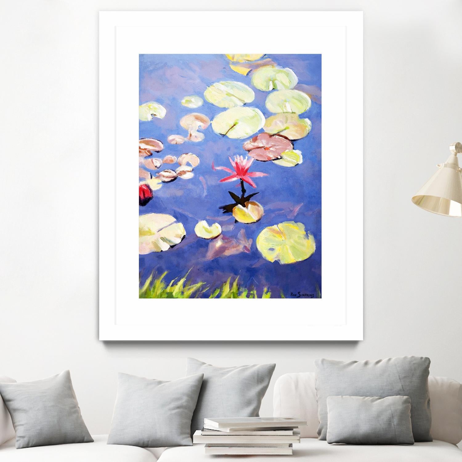 Nature's Beauty is Simple by Ron Simpkins on GIANT ART - green botanical water lilies